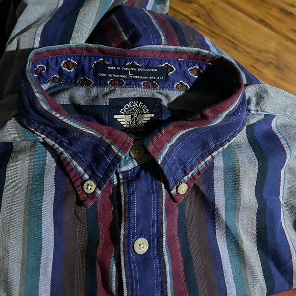 Dockers Men’s Long Sleeve Button Down Shirt Size Large - Picture 10 of 10